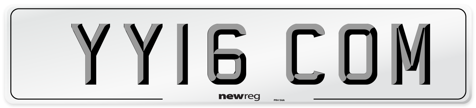 YY16 COM Number Plate from New Reg